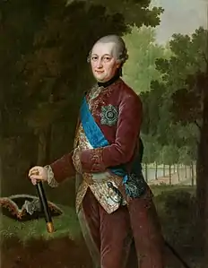 Peter von Birontableau de 1781 par Frīdrihs Hartmanis Barizjens, Château de Rundale, Latvia