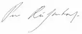 Signature de Peter Rühmkorf