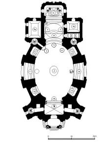 Plan ovale de l'église Saint-Pierre de Vienne (Autriche)