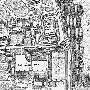 Plan de Gomboust,publié en 1652.Paris vers 1647-1652.