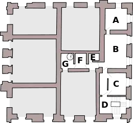 Plan de l'entresol du Petit Trianon