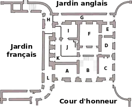 Plan du rez-de-chaussée du Petit Trianon