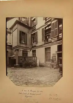 La cour fin 19è siècle photo Eugène Atget