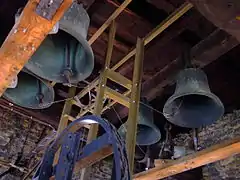 Carillon mécanique de l'église Notre-Dame (détail des petites cloches), Saint-Étienne