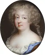 Marie-Jeanne-Baptiste de Savoie par Jean Petitot (fin XVIIe siècle, Musée du Louvre).