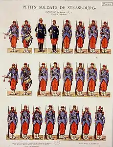 Petits soldats de Strasbourg. Infanterie de ligne 1870.