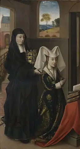 Isabelle de Portugal avec sainte Elisabeth, par Petrus Christus, 1457-1460