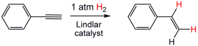 hydrogénation du phénylacétylène en styrène