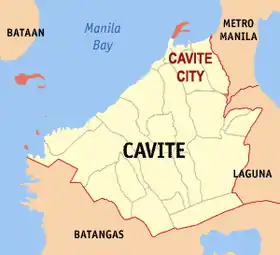 Localisation de Cavite