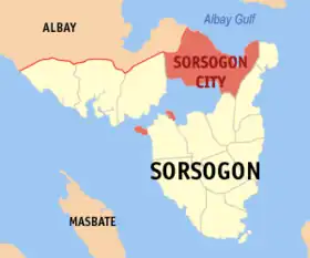 Localisation de Sorsogon