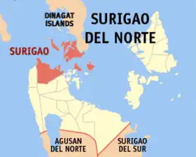 Localisation de Surigao