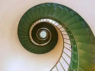 Escalier en colimaçon vu d'en bas