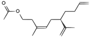 (3Z, 6R)-3-methyl-6-(prop-1-en-2-yl)deca-3,9-dien-1-yl acetate