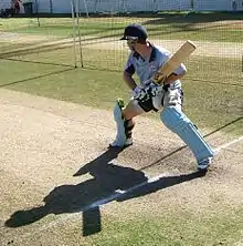 Photographie représentant Phil Hughes à l'entraînement.