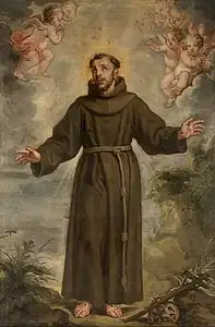 Saint François d'Assise, peinture (n. d., Musée royal des Beaux-Arts d'Anvers).