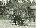 G. Philippart vainqueur du Critérium des voitures électriques sur Columbia, en juillet 1899 (Paris-Maisons-Laffitte-Saint-Germain-Suresnes).