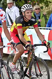 Photographie de Philippe Gilbert lors d'une étape du Tour de France 2011