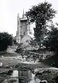 Le retour du troupeau près de la chapelle Sainte-Avoye (photographie de Philippe Tassier, vers 1910).