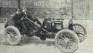 Philippe Taveneaux sur la Grégoire Grand Prix, en 1906.