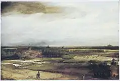Philips Koninck : Vue du domaine de Saxenburg avec des champs enchaulés près de Haarlem.