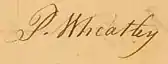 signature de Phillis Wheatley