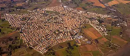 Vue aérienne de Villeneuve les Maguelone.