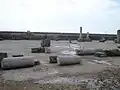 Partie des ruines particulièrement arasée.