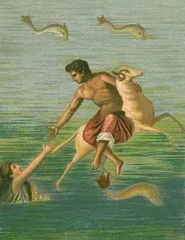 Phrixos et Hellé, sur une fresque de Pompéi.