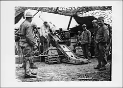 Pièce d'artillerie de 120 de long, mars 1917.