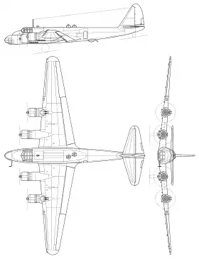 vue en plan de l’avion