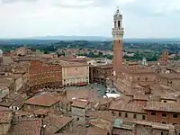 La vue depuis le haut du facciatone.