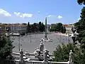 La piazza del Popolo et son obélisque