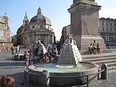 Fontaine de l'obélisque de la piazza del Popolo