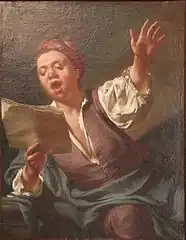 Le Chanteur, 1710-1720, Montpellier, musée Fabre.