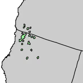 Description de l'image Picea breweriana range map 5.png.