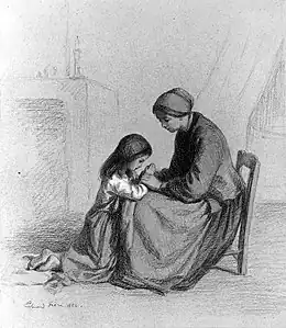 Enfant priant au genou de sa mère, (1864), Baltimore, Walters Art Museum.