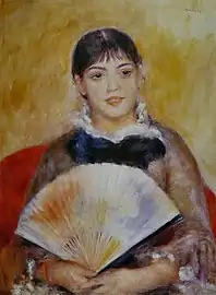 Auguste Renoir  La Femme à l'éventail  Musée de l'Ermitage en provenance du Musée national d'art moderne occidental en 1930 .