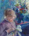 Pierre-Auguste Renoir:Jeune Femme cousant, 1879, Institut d'art de Chicago