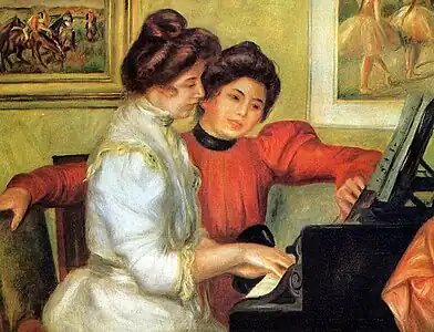 Yvonne et Christine Lerolle au piano, 1897-1898, Musée d'Orsay.