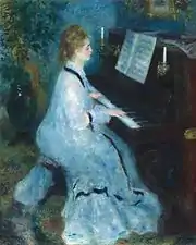 Pierre-Auguste Renoir,Jeune fille au piano (1875)