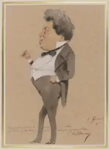 Caricature d'Alexandre Dumas.
