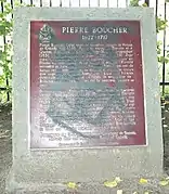 Plaque à Pierre Boucher.