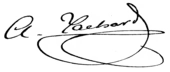 signature de Pierre Albert Tachard