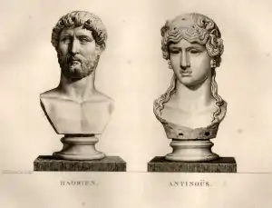 Buste : Hadrien et Antinoüs.