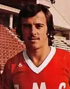 Pierre Lechantre sous le maillot de l'AS Monaco en 1975.