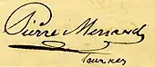 signature de Pierre Menard (lieutenant-gouverneur)