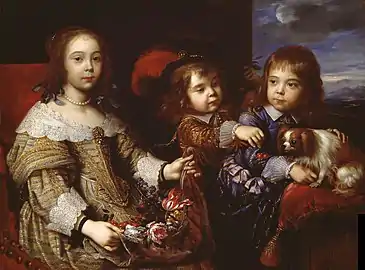 Les enfants du duc de Bouillon, musée d'Honolulu, États-Unis.