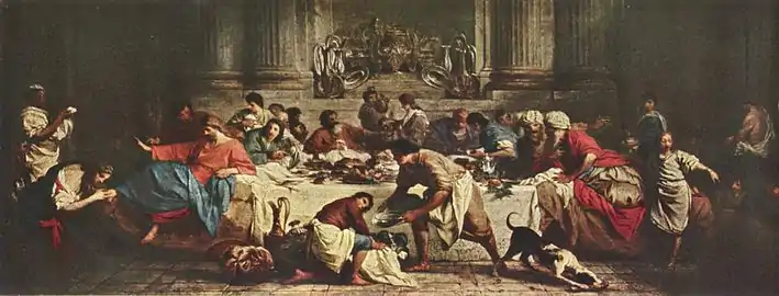 Banquet dans la maison de Simons, (1737), huile sur toile, 215 × 679 cm, musée du Louvre.