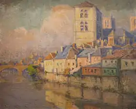 Huy (Belgique) (vers 1906), huile sur toile, Remiremont, musée Charles-Friry.