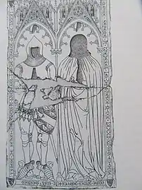 Pierre tombale du chevalier Istasse de Seron, 1381